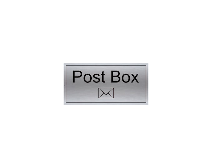 Post box wall sign plaque weather proof postal royal mail evri parcel