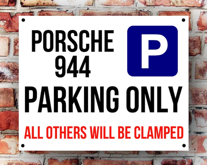 Porsche 944 parking wall sign weather proof pre drilled great gift birthday high gloss garage gate turbo