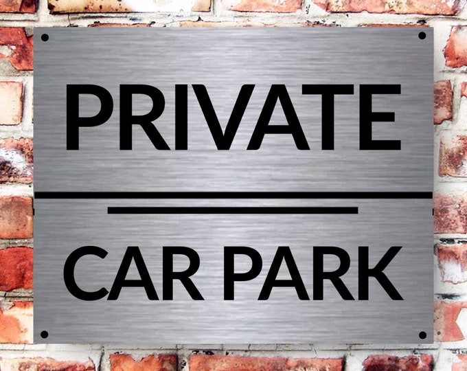 Private car park sign wall sign plaque weather proof pre drilled parking sign driveway gate