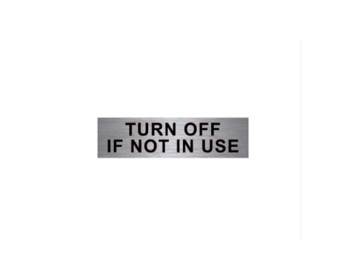 Turn off if not in use aluminium strong double sided sticky pads easy to fit office school hotel pc computer light switch oven lamp heater