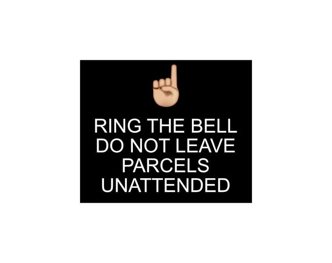 Ring doorbell ring the bell do not leave parcels unattended decal weather proof canvassers sales