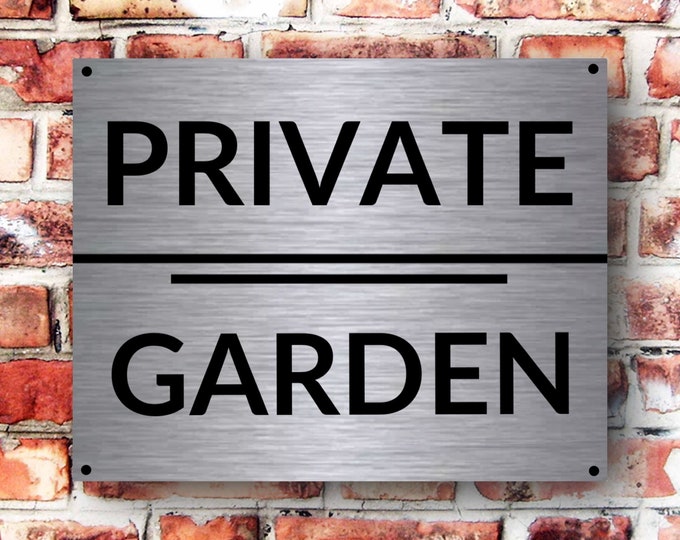 Private garden sign wall plaque weather proof pre drilled driveway gate