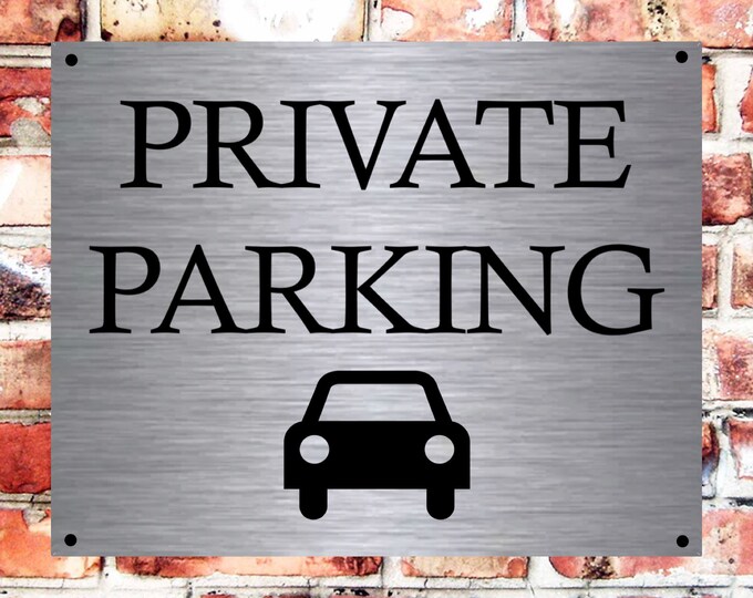 Private parking wall sign plaque weather proof pre drilled parking sign driveway gate hotel