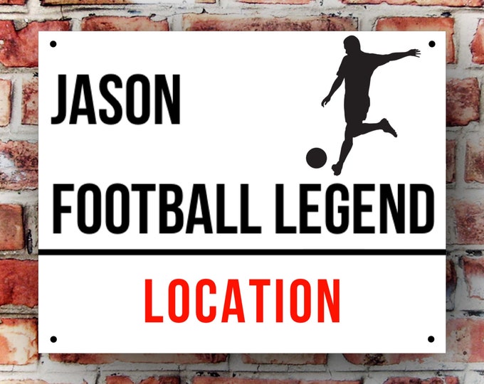 Personalised football sign weather proof pre drilled high gloss father's day gift xmas darts player gifts for him personalized