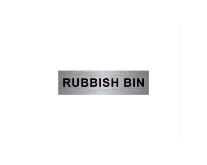 Rubbish bin aluminium strong double sided sticky pads easy to fit office school hotel no vaping pub bar