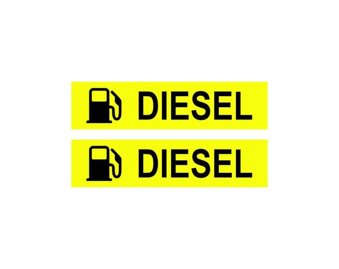 Diesel fuel vinyl stickers x 2 decal car fuel cap stop incorrect fuel being used
