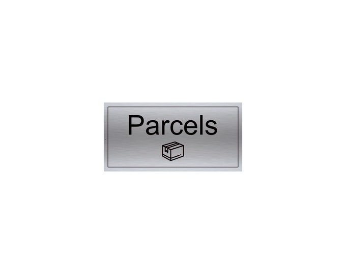 Parcels wall sign plaque weather proof postal royal mail evri parcel post
