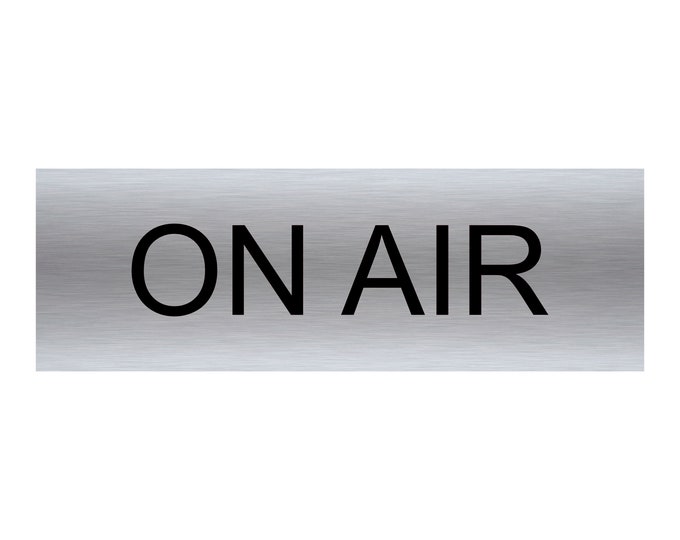 On air sign aluminium strong double sided sticky pads easy to fit gate wall door youtube social media blog