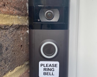 Please ring bell sticker ring doorbell decal weather proof canvassers sales