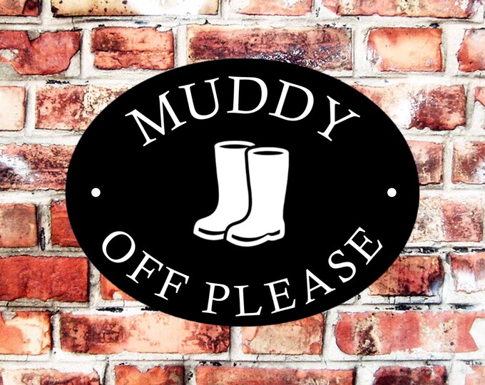 Muddy boots off please! weather proof pre drilled high gloss cage
