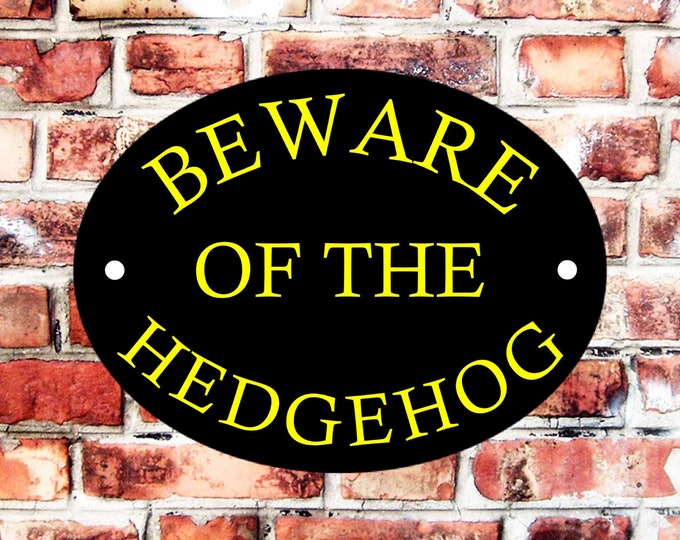 Beware hedgehog weather proof pre drilled high gloss cage xmas gift