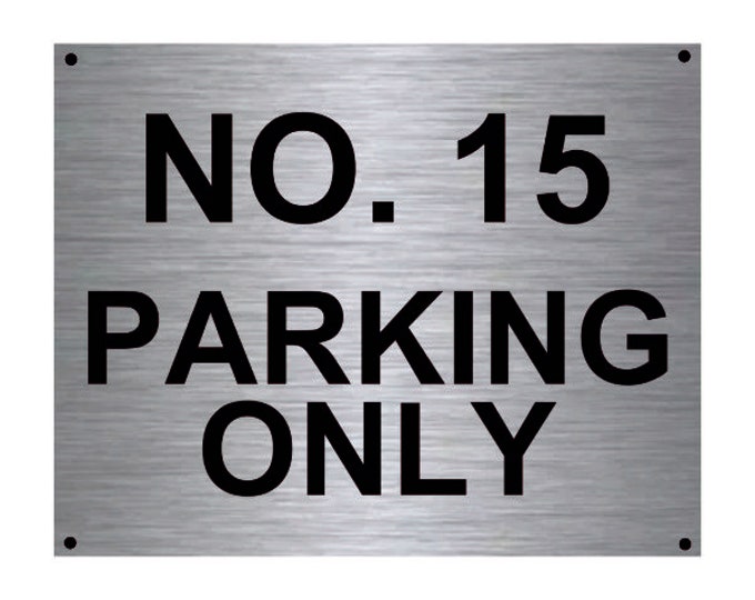 Parking only sign personalised wall sign plaque weather proof pre drilled parking sign driveway gate school workplace