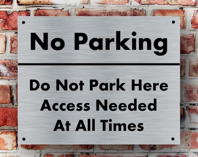 No parking do not park here wall sign plaque weather proof pre drilled parking sign driveway gate