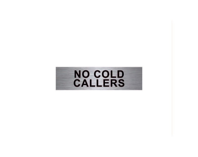 No cold callers mail aluminium strong double sided sticky pads easy to fit office school hotel meter box