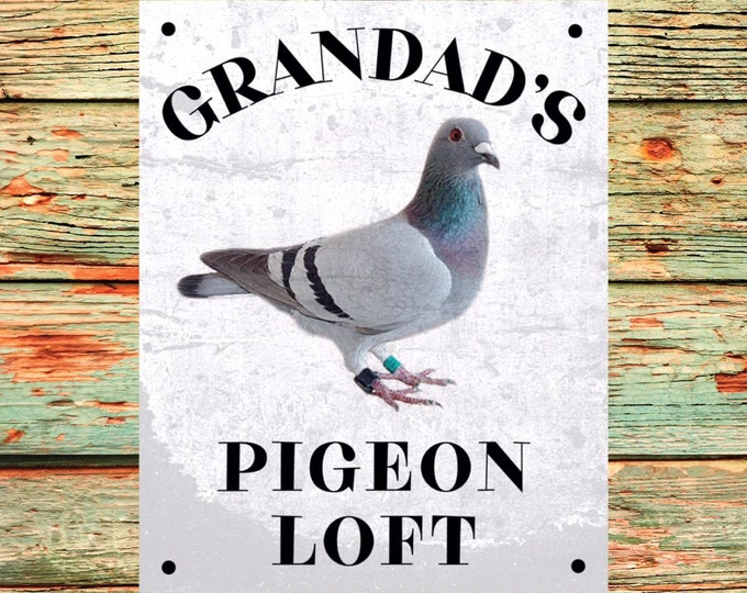 Personalised pigeon loft sign weather proof pre drilled high gloss cage
