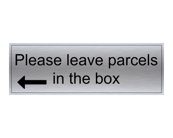 Please leave parcels in the box brushed silver x 3 sizes aluminium strong double sided sticky pads easy to fit left