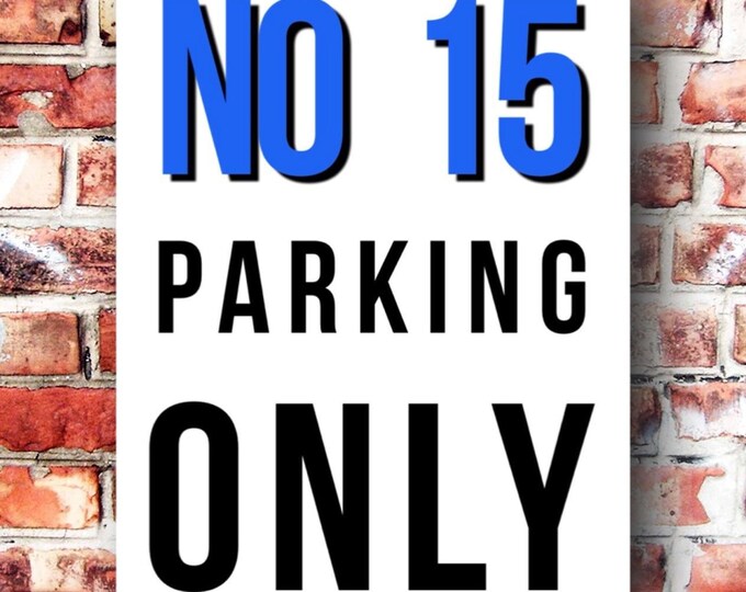 Parking sign personalised any number  weather proof pre drilled gate garage high gloss