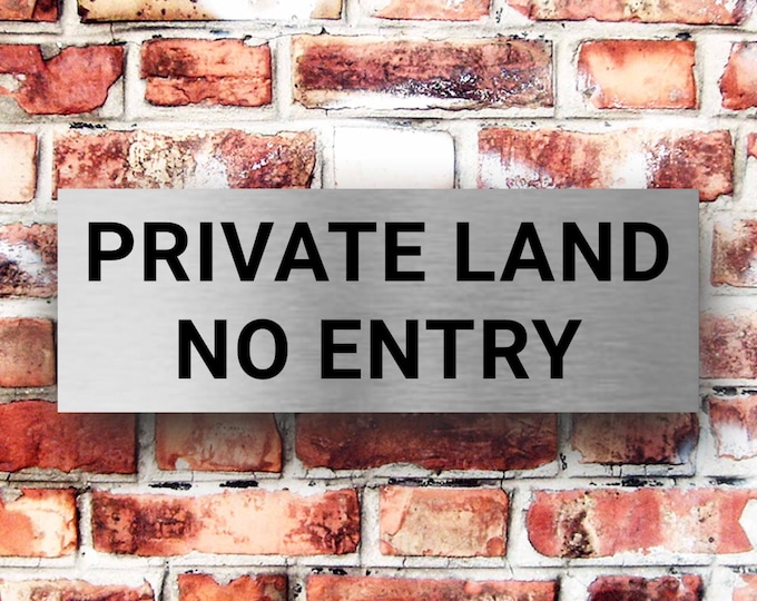 Brushed silver parking sign personalised x 3 sizes aluminium strong double sided sticky pads easy to fit
