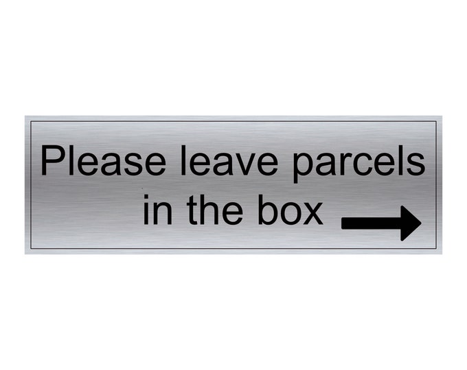 Please leave parcels in the box brushed silver x 3 sizes aluminium strong double sided sticky pads easy to fit