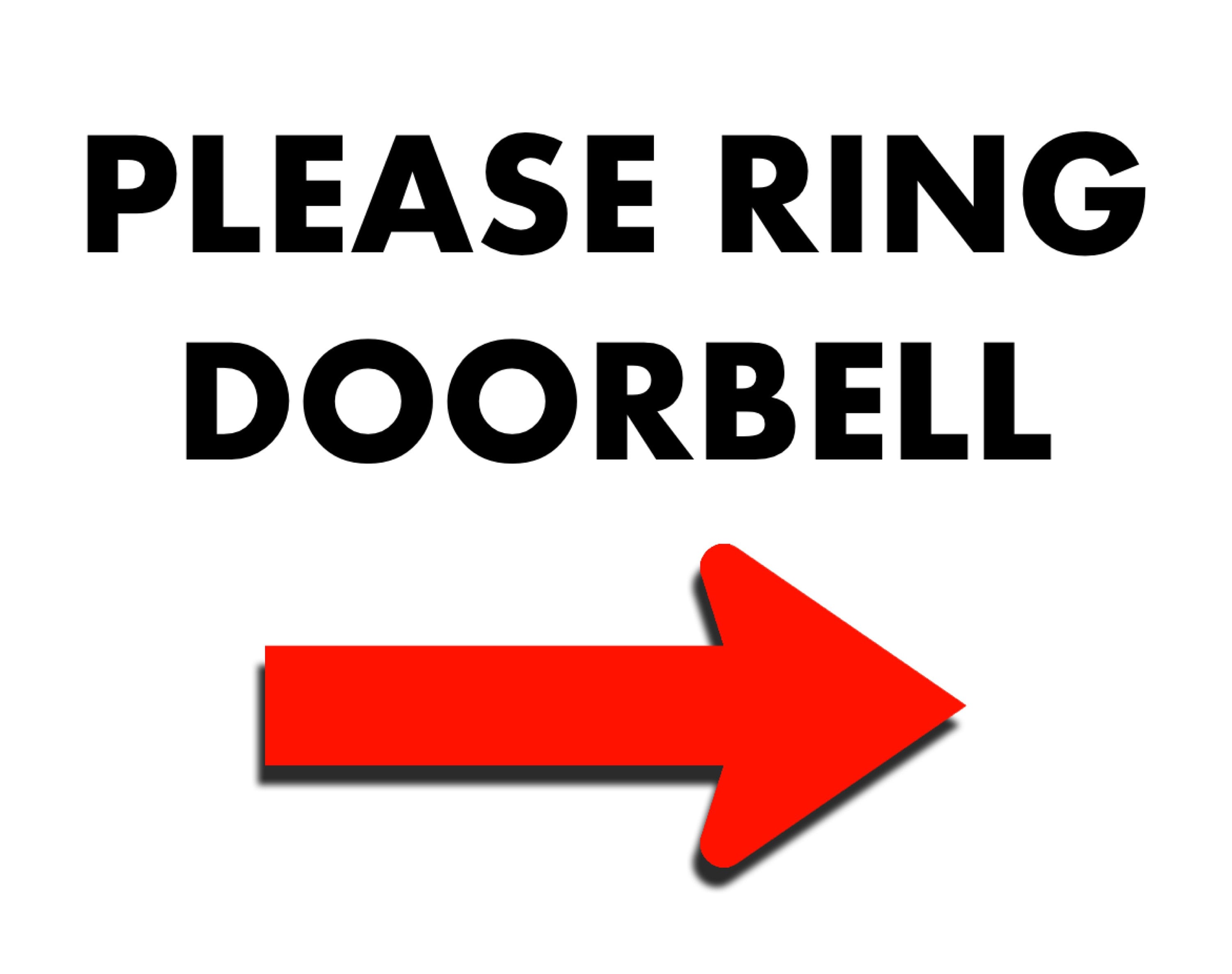 Please Ring the Doorbell Wall Sign Plaque Weather Proof High Etsy UK