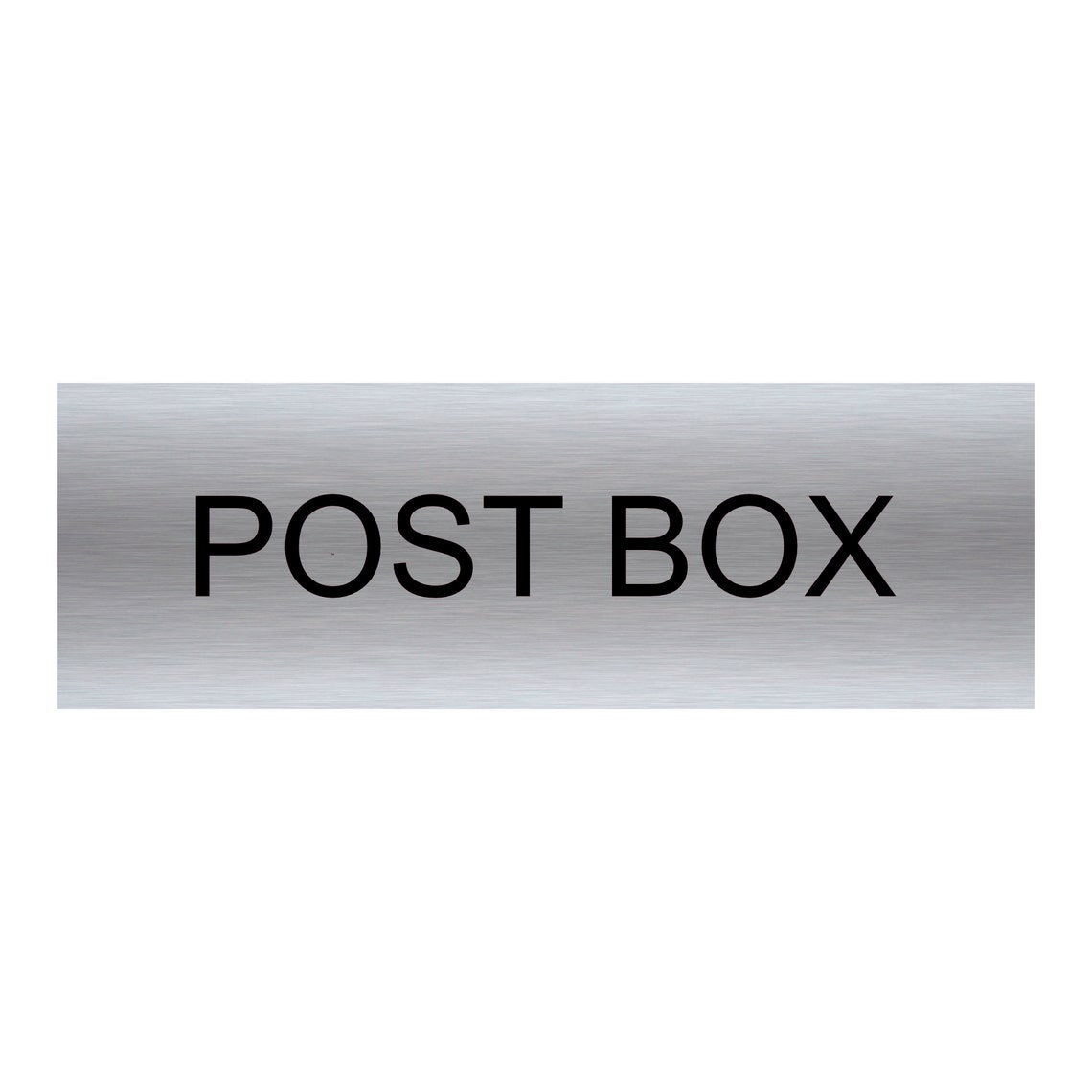 Post Box Sign Aluminium Strong Double Sided Sticky Pads Easy to Fit ...