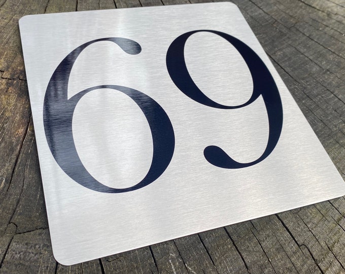 Personalised house number wall bin garage sign plaque weather proof parking sign driveway gate