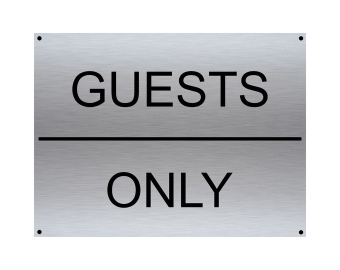 Guests only parking sign wall sign plaque weather proof pre drilled parking sign driveway gate school workplace
