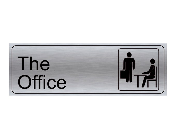 The office personalised aluminium sign strong double sided sticky pads easy to fit gate wall door office school hotel golf club