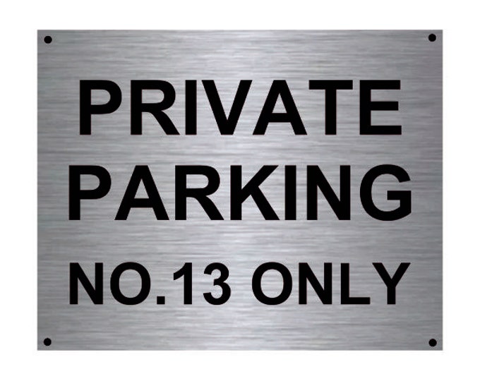 Private parking sign personalised wall sign plaque weather proof pre drilled parking sign driveway gate school workplace
