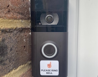 Please ring bell sticker ring doorbell decal weather proof canvassers sales