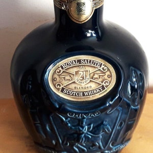 WADE WHISKEY BOTTLE Blue Ceramic - Etsy