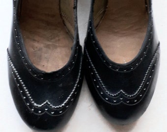 1940S SHOES NAVY  uk small 4 not perfect