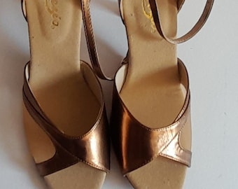 DANSSCHOENEN BRONZEN open teen UK maat 6