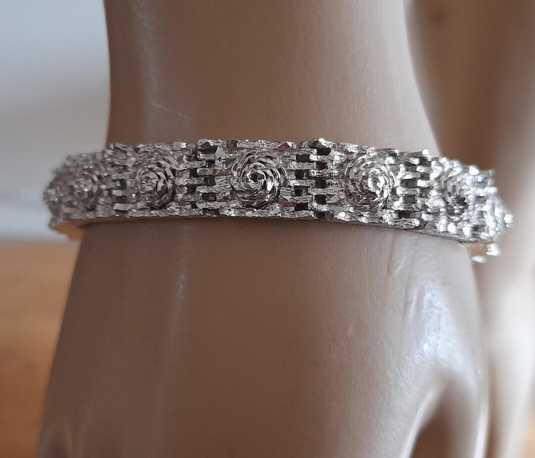 1950S /60S SILVER 915 BRACELET Five Star Symbol Stamp - Etsy