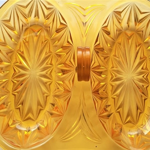 ART DECO PRESSED glass nut /sundrie dish