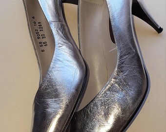small silver heels uk