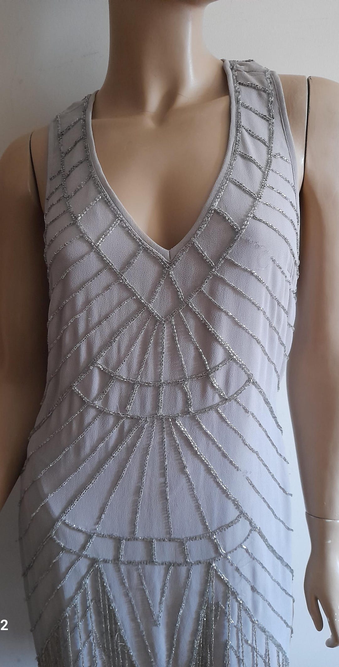 FLAPPER Style JANE NORMAN Grey Dress Uk Size 8 Nwt - Etsy
