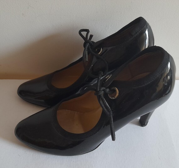 1980s RUSSELL AND BROMLEY Fabulous Patent Leather Black Shoes Eu 36 and a 1 2 Etsy Australia