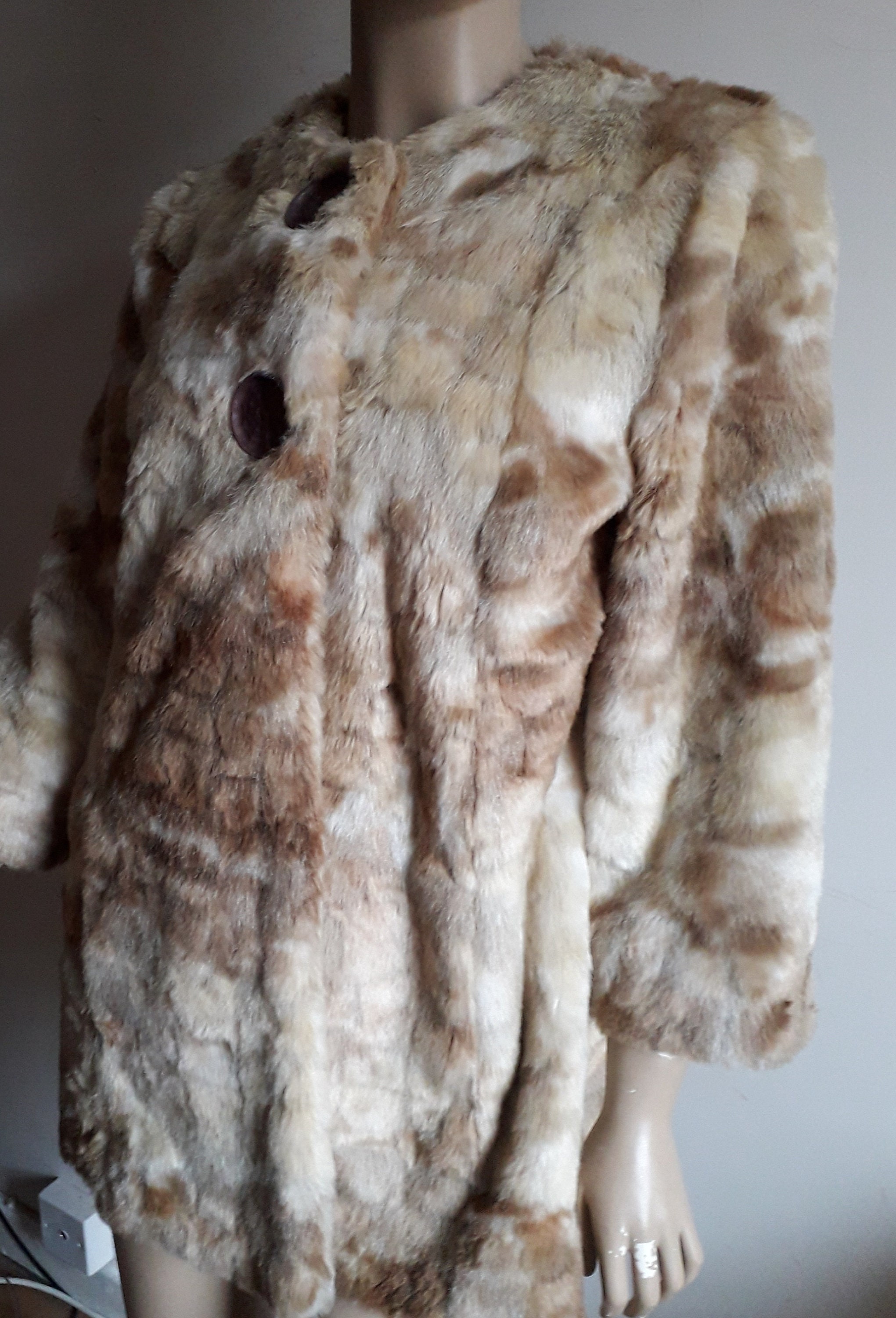 Deer Print Fur Coat