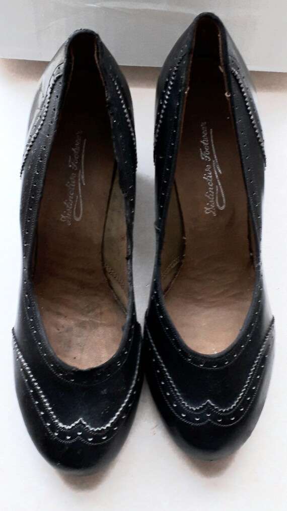 1940S SHOES NAVY  uk small 4 not perfect