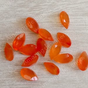 Natural Carnelian 3x5mm-12x16mm Pear Faceted Cut Loose Gemstone 3x5mm, 4x6mm, 5x7mm, 6x9mm, 8x12mm, 12x16mm,Carnelian Pear Cut Gemstone