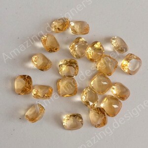 Natural Citrine Cushion Faceted Cut 5mm To 12mm Wholesale Loose Gemstone