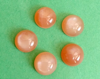 Peach Moonstone Faceted cut Cabochon Pair Natural Peach Moonstone Rose cut Gemstone Pair Rectangle Peach Moonstone Pair 15X10X4mm 12 carat