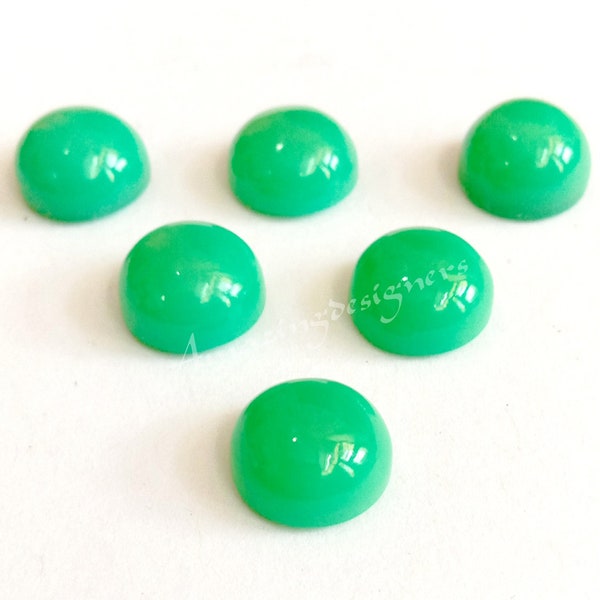 Natural Chrysoprase Round Cabochon 3mm To 15mm Wholesale Loose Gemstone