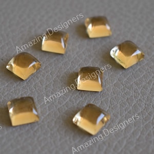 Square Cabochon Natural Brazilian Citrine 5mm To 12mm Calibrated Loose Gemstone/Citrine Jewellery/Wholesale price gemsTone