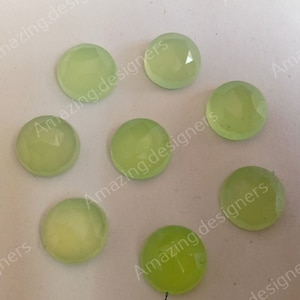 Natural Prehanite Chalcedony Round Rose Cut 6mm To 20mm Wholesale Loose Gemstone