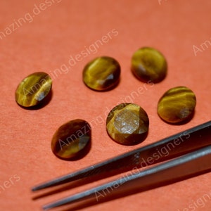 Natural Tiger Eye Round Faceted Cut 5mm-20mm Loose Gemstone, Natural Tiger Eye Cut, 3mm, 4mm, 5mm, 6mm, 7mm, 8mm, 9mm, 10mm To 20mm