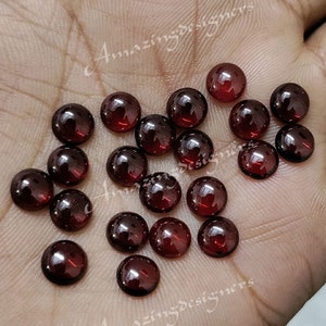 Natural Mozambique Garnet Round Cabochon Loose Gemstone, 3x3mm-10x10mm, 100% Natural Garnet Gemstone, Natural Garnet Cabochon Loose Gemstone