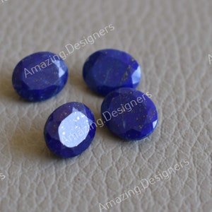 天然ラピスラズリ オーバルファセットカット 6 x 8 mm ～ 20 x 25 mm 卸売ルース宝石