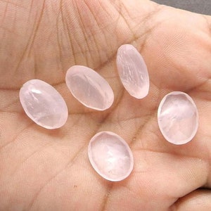 Natural Rose Quartz Oval Faceted Cut 6x8mm To 20x25mm Wholesale Loose Gemstone